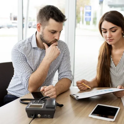Reunião analisando dados para reduzir custo com atendimento