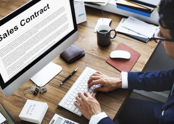 Sales Contract Forms Documents Legal Concept