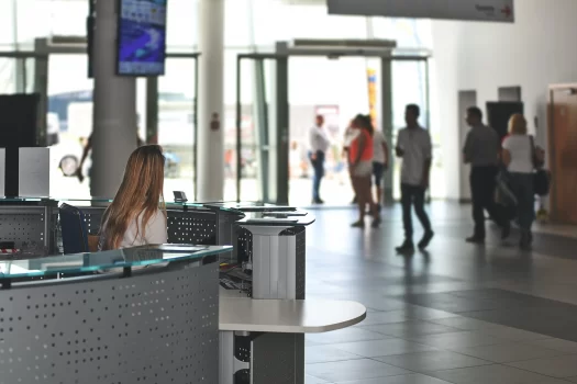 Fluxo de clientes em shopping