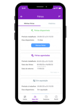 Celular Férias RH APP