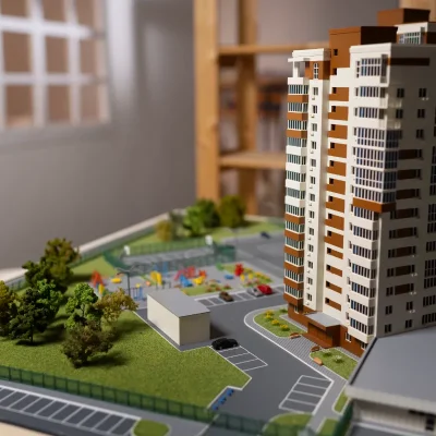 Maquete ilustrando o mercado condominial em expansão