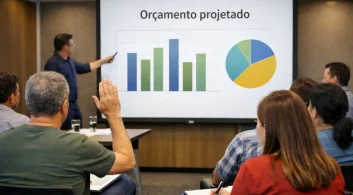 Aprovação de orçamento condomínio durante assembleia