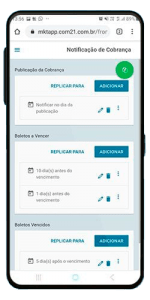 regua de cobrança